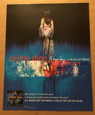 CELINE DION Rare 2004 BIG PROMO POSTER for New Day CD 24x30 NEVER DISPLAYED USA