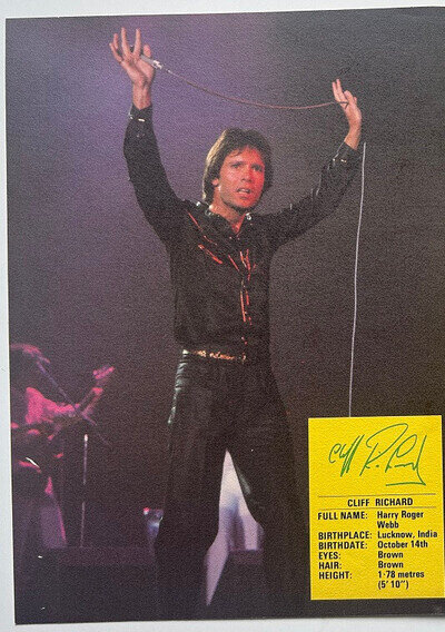 CLIFF RICHARD ~ 1981 Full page UK magazine annual poster