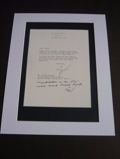 14x11 a4 Official Reproduction Frank sinatra poster 75th birthday letter white