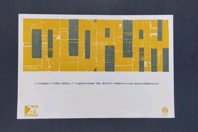 RARE 2005 COLDPLAY Hatch Show Print Nashville Starwood RILO KILEY Concert Poster