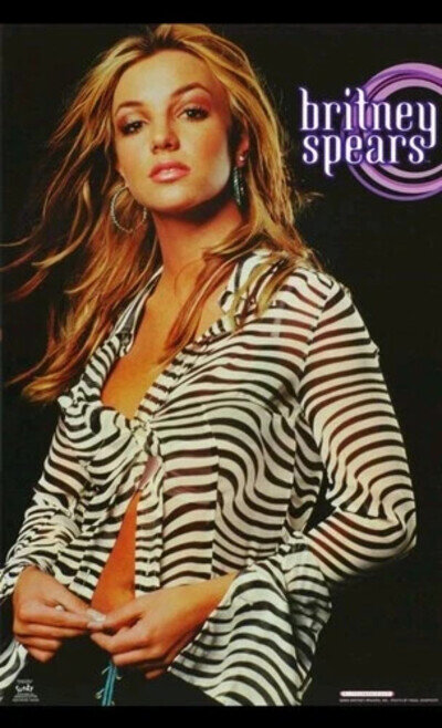 Poster: BRITNEY SPEARS, Original 2000 license Funky (22x34) Oops Did it Again!