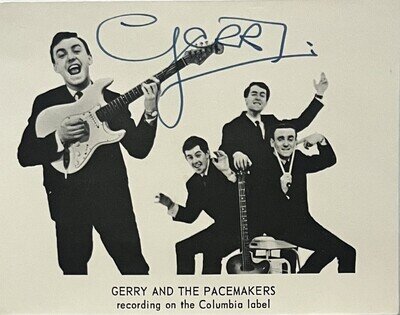 Gerry Marsden - Signed Autograph - NEMS Liverpool Promo Postcard Photo COA