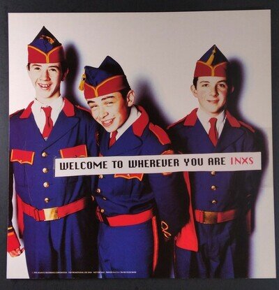 INXS Poster Promo Flat 12x12 Rare VHTF Original 1992 Welcome Wherever You Are