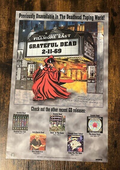 Grateful Dead CD 2-11-69 Release Poster 1997