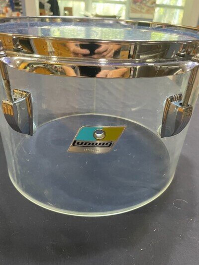 1970s Ludwig Clear Vistalite 12x8 Concert Tom Very Nice