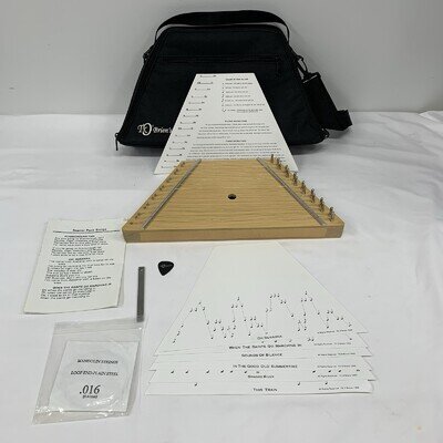 TK O'Brien's Handcrafted Birch Lap Harp Tuning Wrench, Pick