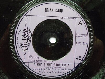 Brian Cadd Gimme Gimme Good Lovin 7" Chelsea 2005030 EX 1975