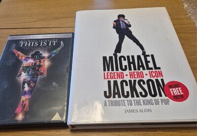 Michael Jackson coffee table book and DVD ( no poster)