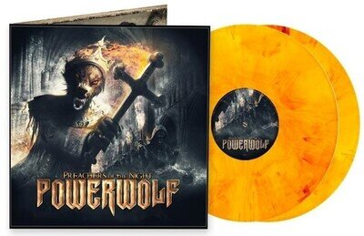 Powerwolf Preachers of the Night 2LP Yellow Red Marbled Limited Ed 300 Worldwide