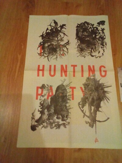 linkin park memorabilia Rare Hunting party Paper poster. card and Ticket stub.
