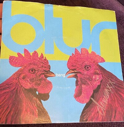 DAMON ALBARN HAND SIGNED BLUR 7” VINYL SINGLE BANG AUTOGRAPH