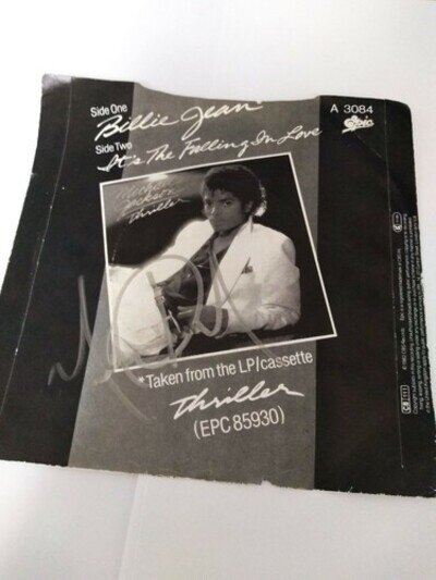 Michael Jackson SIGNED Vinyl Billie Jean Single Thriller Record Album Autograph