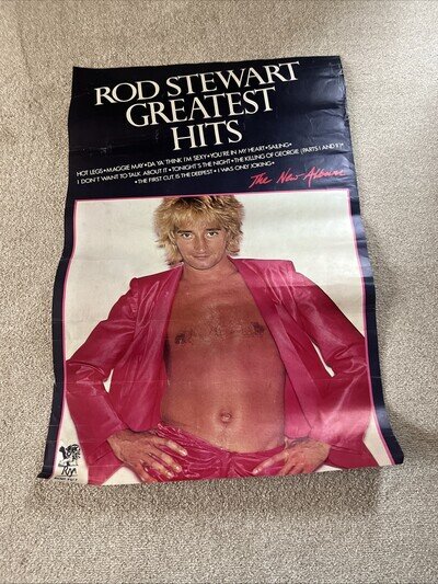 Original Promotion Poster Rod Stewart Greatest Hits 1980