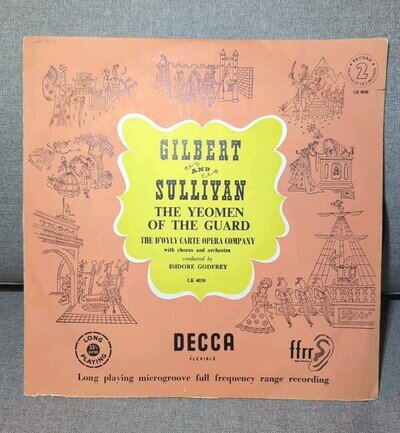 Gilbert And Sullivan The Yeoman Of The Guard 12” Decca Vinyl Record LP 2 Of Set