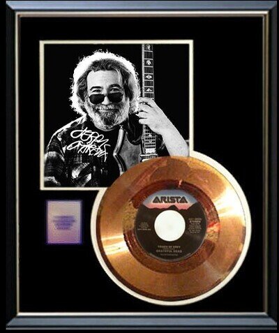 GRATEFUL DEAD TOUCH OF GREY GOLD RECORD W-SIGNED PRINTED AUTOGRAPH JERRY GARCIA