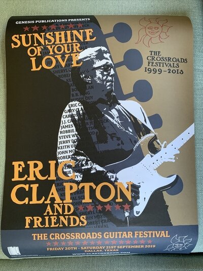 Eric Clapton Sunshine Of Your Love Crossroads Promo Poster GENESIS PUBLICATIONS
