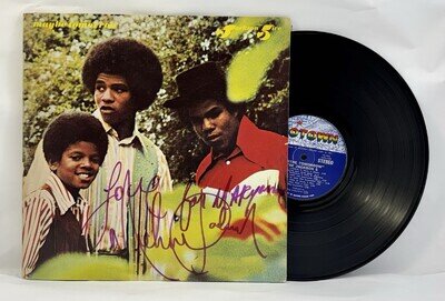 MICHAEL JACKSON FIVE SIGNED Vinyl 1st Press MAYBE TOMORROW 1971 EX PSA Authentic