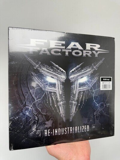Fear Factory Re-Industrialized (2LP Clear Silver Marbled Vinyl) New Dent Corner
