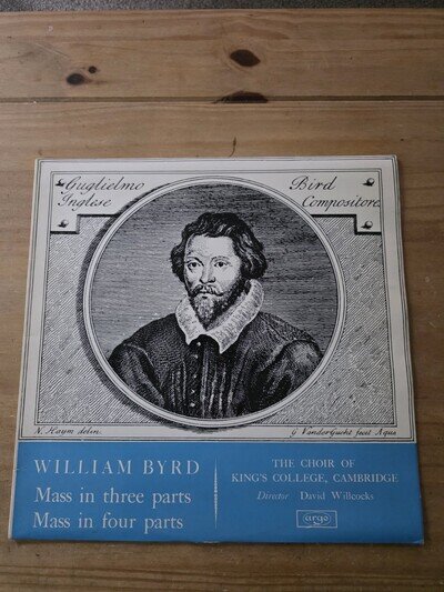 William BYRD,Kings College Choir/Willcocks-UK Stereo LP:Mass's In 3 & In 4 Parts