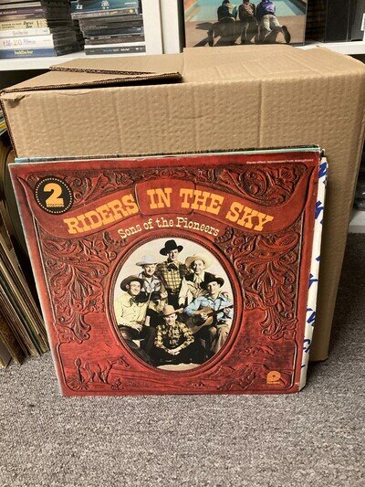 SONS OF THE PIONEERS RIDERS IN THE SKY DOUBLE VINYL LP,DL20336, VG+