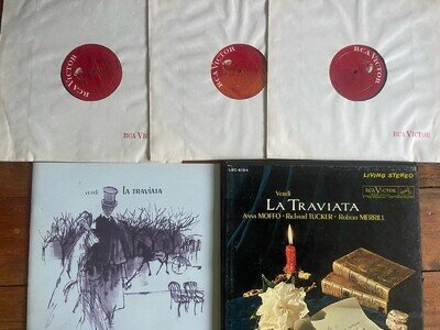 Verdi La Traviata - Moffo Tucker Merrill RCA 3x LP LSC-6154 NM Vinyl Booklet