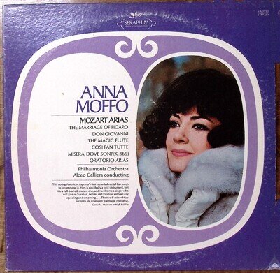 ANNA MOFFO MOZART ARIAS SERAPHIM RECORDS PHILHARMONIA ORCHESTRA VINYL LP 190-81