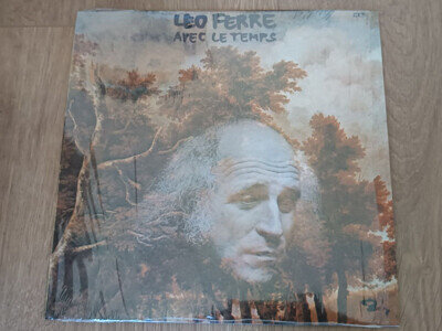 LP 33 RPM Léo Ferré – With Time FR 1979 French Pop Like New