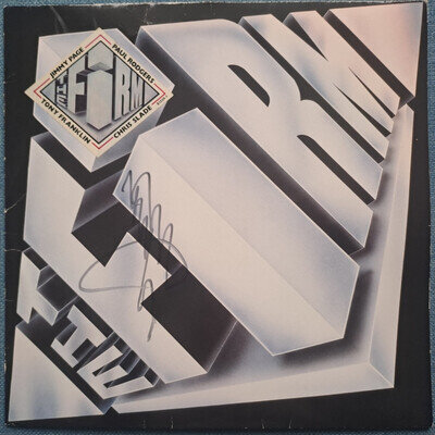THE FIRM SELF TITLED 12" VINYL LP ALBUM RECORD SIGNED JIMMY PAGE LED ZEPPELIN