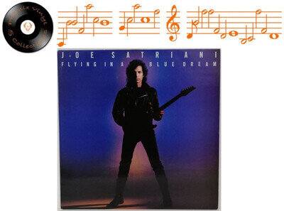 Joe Satriani Flying In A Blue Dream Vinyl LP + Inner Sleeve A1 B1 Pressing - EX
