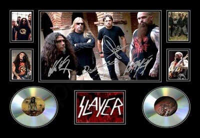 Slayer Signed Limited Edition Memorabilia Print Autographed Art Gift poster