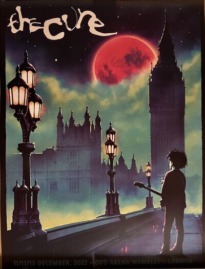 THE CURE RARE CONCERT POSTER LONDON 2022 #5372/6000