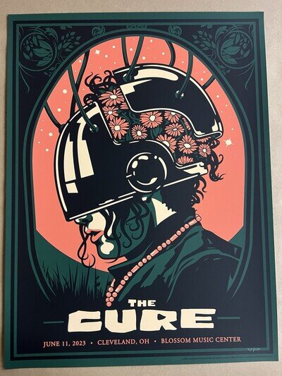THE CURE 2023 Tour Poster 18x24 CLEVELAND 6/11/23 Official Authentic