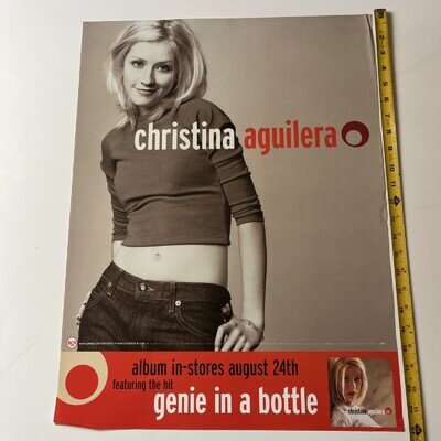 Christina Aguilera Poster Genie In A bottle Promo 1999 Vintage Original