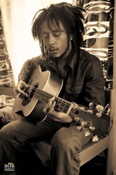 Bob Marley Poster - Official 91.5 x 61cm Sepia Guitar Maxi Poster - Reggae