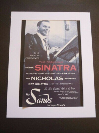 14x11 a4 Official Reproduction Frank sinatra poster sands las vegas nevada