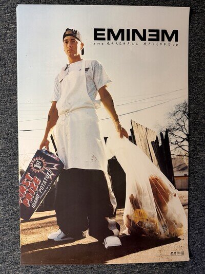 RARE ORIGINAL 77x51cm BILLBOARD RECORD STORE POSTER - EMINEM - MARSHALL (2000)