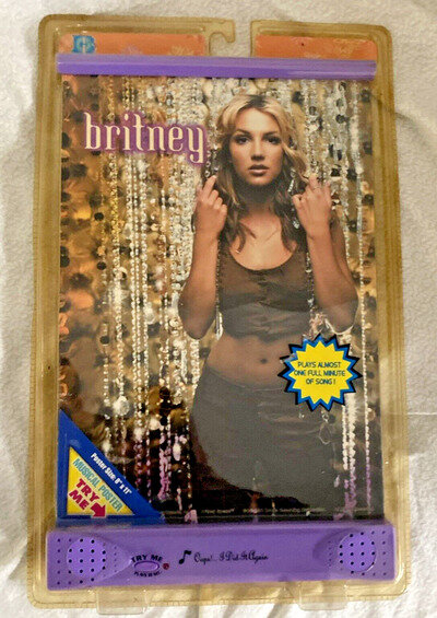 Vintage Britney Spears Yaboom Musical Poster Plays Oops I Did It Again Sealed