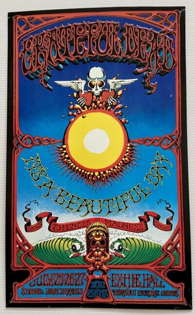 Hawaiian Aoxomoxoa Poster on Tin Grateful Dead Rick Griffin Hard to Find