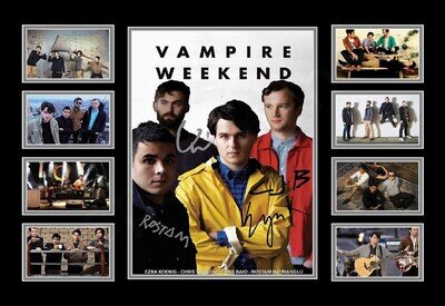 Vampire Weekend Poster Signed Limited Edition Memorabilia Print Autograph