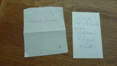JAZZ GREATS COUNT BASIE + RAHSAAN ROLAND KIRK ORIGINAL AUTOGRAPHS