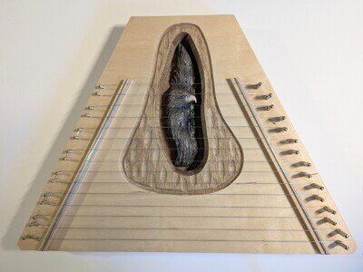 Eagle Spirit Lap Harp - TK O'Brien's Handcrafted Birch with accessories