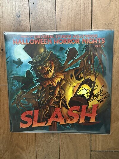 Halloween Horror Nights Vol 2 SLASH SIGNED Vinyl LP Record Guns n Roses GNR