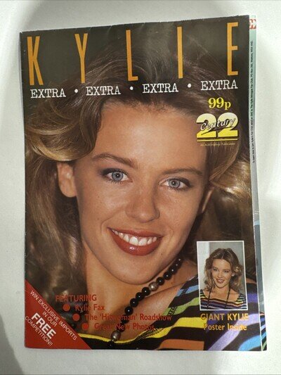 Kylie Minogue magazine fold out Poster 1990 - Kylie Extra 22 Century VGC