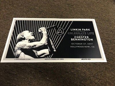 Linkin Park 2017 Hollywood Bowl Chester Bennington Tribute Concert Poster 10"x18