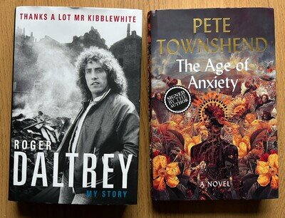 ‘The Who’ Autographs Pete Townshend & Roger Daltrey Signed Books. Rock Legends