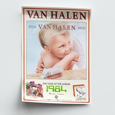 Van Halen 1984 Vinyl Album Poster Diver Down 5150 OU812 Fair Warning EVH JUMP