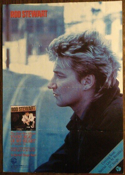 Rod Stewart Poster (A4) 5th June 1986 at The (old) Wembley Stadium Concert