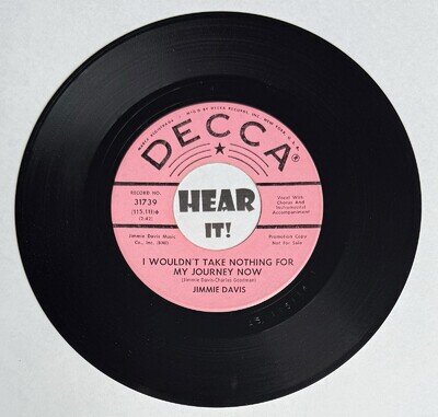 Country Bopper Sacred 45 JIMMIE DAVIS You Can / I Wouldn't DECCA dj hear EX NM