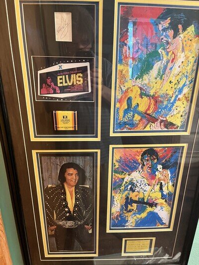 elvis presley autograph original And Two Leroy Neiman Prints