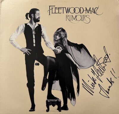 FLEETWOOD MAC Rumours Autographed Signed Vinyl LP By MICK FLEETWOOD. LOOK!